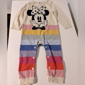Disney Baby Gap Minnie Mouse Knit Onesie Romper